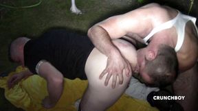 French slut used bareback in night outdoor by daddy master