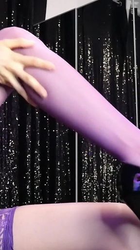 Pump Your Cock for My Purple Stockings Ita