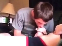 Bro Filming His Roommate Get Sucked by Young Guy