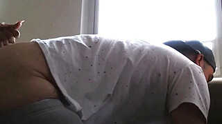 Guy gets his thick ass pounded deep and hard by the hot Tgirl