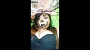 Sex Start on Halloween!! My Stepbrother Puts on His Light Blue Mask and I Fuck Him Like a Slut