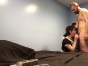 Twink get fucked in maid dress (full video on only fans thustin69)