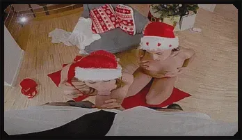 Mia Trejsi and Shalina Devine's Christmas Threesome HD streaming