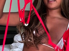 Sexy Amateur Topless Teen Voyeur Beach Close Up Video
