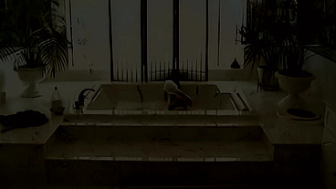 Ashley Blue Deep Throats Big Cock in Bathtub
