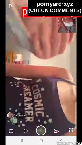 Amateur teen reacts to webcam exposure