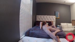 blonde samantha rone & redhead lily cade in lesbian action on bed!