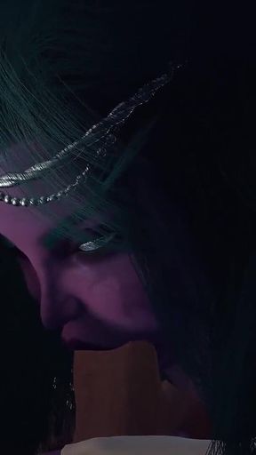 Night Elf Princess Give You a Blowjob in the Garden POV 3D Porn