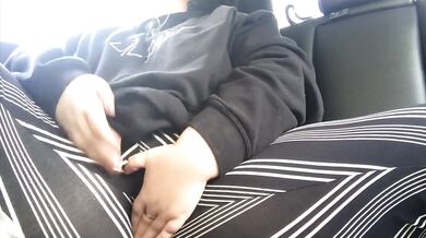 Teen screams in parking lot as she cums fast after first public orgasm