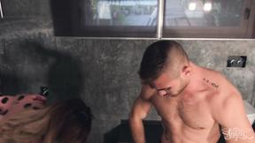 ”Trans MILF Vanessa Jhons enjoys a hard prick in the shower”