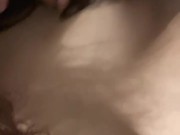 Solo third trimester pregnant milf undressing - lactating - pussy rub