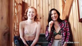 ”Ersties: Charming Amateur Lesbo Girls Make Out In The Bathroom”