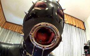 Latex Cock for Tunnel Gagged Latex Slut Slave