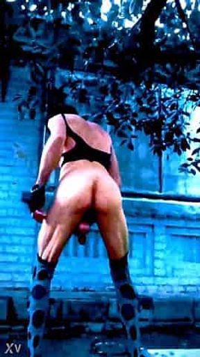 Jerking off in front of neighbours