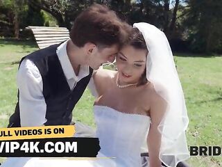 BRIDE4K. Sexy Bride Tries 2 Dongs