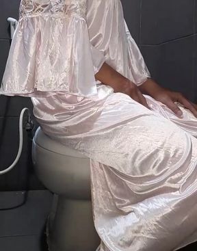 Crossdresser Gorgeous Satin Lingerie Pleasure