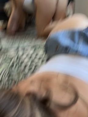 Horny classmate told me to film her sucking my cock