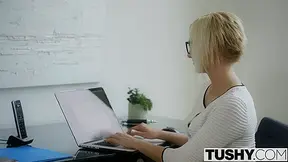 TUSHY Hot Secretary Kate England Gets Anal from Client