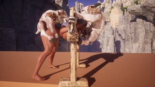 Furry Anal Gangbang with Big Tit Slut Until Squirting