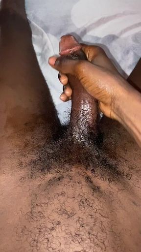 Stroking My Hard Cock