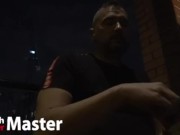 Daddy sniffs and strokes uncut cock on the balcony PREVIEW