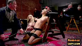 Public Bdsm Sluts In Whipping Sybian And Wax Play Action