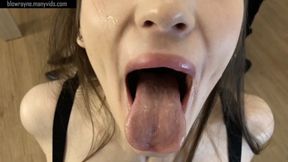 OFFICE SLUT SWALLOWS CUM DEEPTHROAT POV BLOWJOB