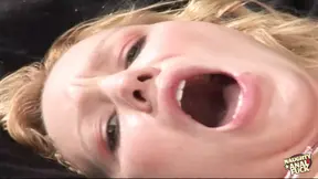 Little blonde slut gets ready for deep anal with a big dildo