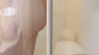 Naked Public Walking at the Sea after Creampie and Showering After