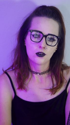 Goth Girl Smoking in Fishnets
