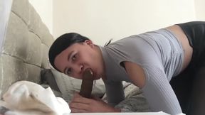 dress up sucking huge black cock dildo