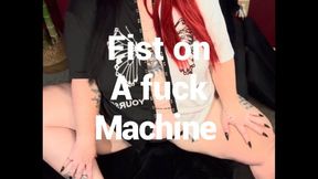 Fist on a fuck machine