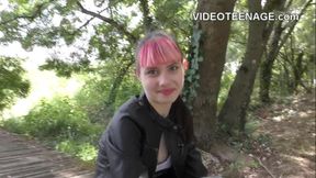 Chubby 18-year-old gets her first porn audition with sex toy and lingerie