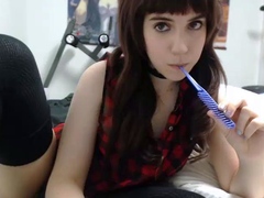 Cute blonde amateur webcam teen masturbating