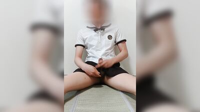 masturbating with school uniform