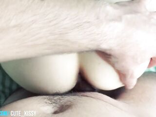 My taut cunt love his weenie. Doggystyle makes me creamy. His sticky cum looks valuable on my snatch!
