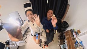 8KVR360 Henry Martina's dirty soles smelly socks and smelly feet POV humiliated the dwarfs