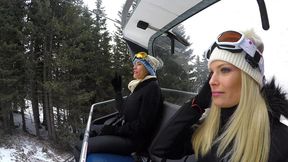 seductive ski babes candee licious and kitana lure share cock after enjoying lesbo strap on session gp3295