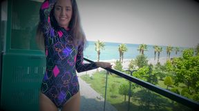 Gangbang - Russian slut gets fucked hard by 3 guys and gets cum inside her tight holes