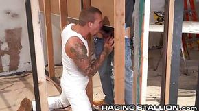 Head Contractor Chris Damned Joins Hunks In The Pounding - RagingStallion