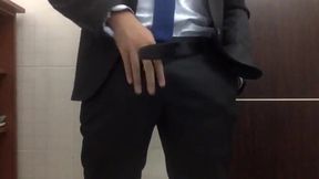 Big-Cock Daddy Strokes at the Office