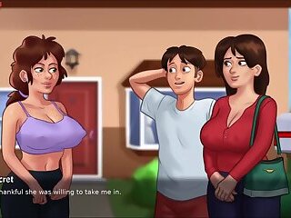 Watching a Movie With His Sexy Mature MILF Landlady Almost End With Sex - Summertime Saga 08