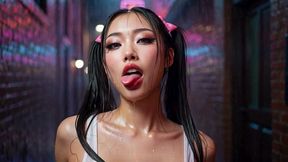 asian street whore: public pussy play and toilet fuck ai generated