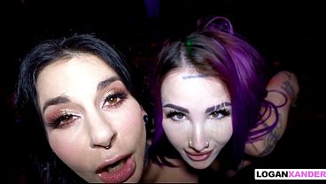 Logan Xander Gets Lucky at the Strip Club and Fucks Two Strippers - Joanna Angel - Valerica Steele -