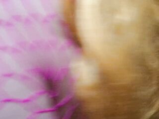 Large Melons Trans Gal Lactating and Pumping her Teats with Vacuum Milking Machine