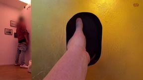 Cum biscuit at gloryhole biscuit jerking off