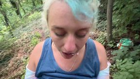 proxy paige gives a sloppy blow job in the park!