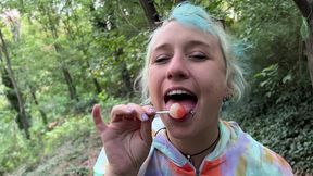 proxy paige gives a sloppy blow job in the park!