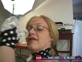 Jessika spex slut teen jerks off dick