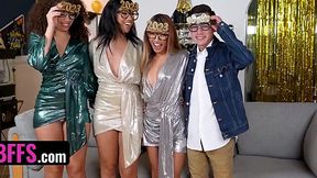 Three Horny Ebony Besties Get Wild at New Year Bash - BFFS